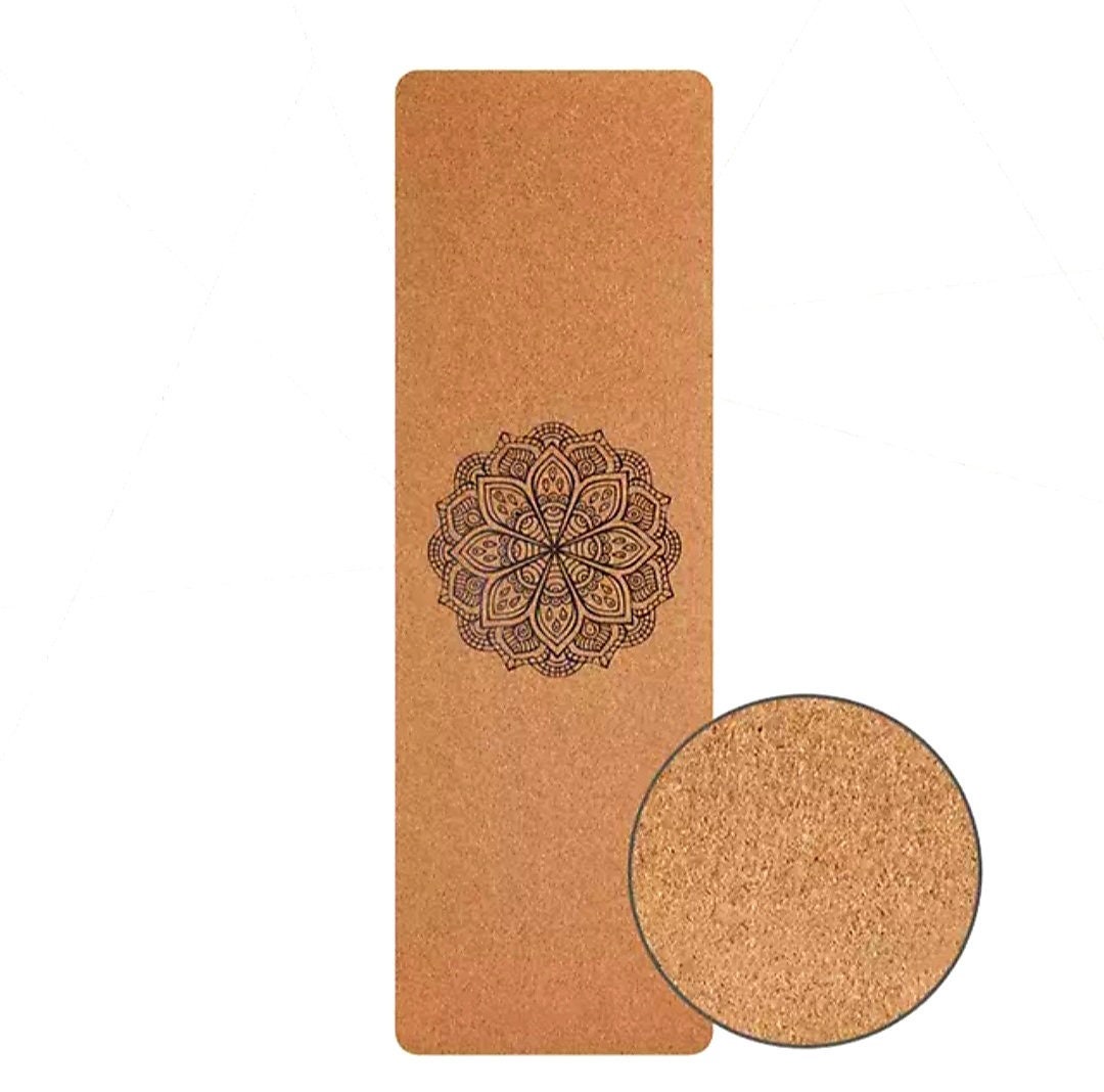 YOGA MAT / Natural Cork Yoga Mat Eco Friendly Anti-slip / Organic Mat for  Yoga, Pilates, Meditation, Fitness & Exercise 