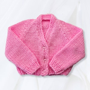 Pink, dolls cardigan, fits 18 inch dolls