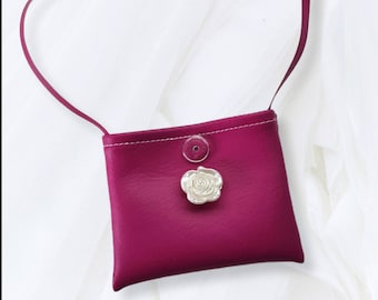 Dark pink dolls handbag, coin purse, child small bag