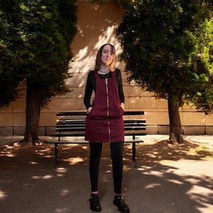Burgundy Corduroy Dress - Etsy