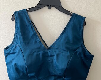 Midnight Tide Satin Blouse