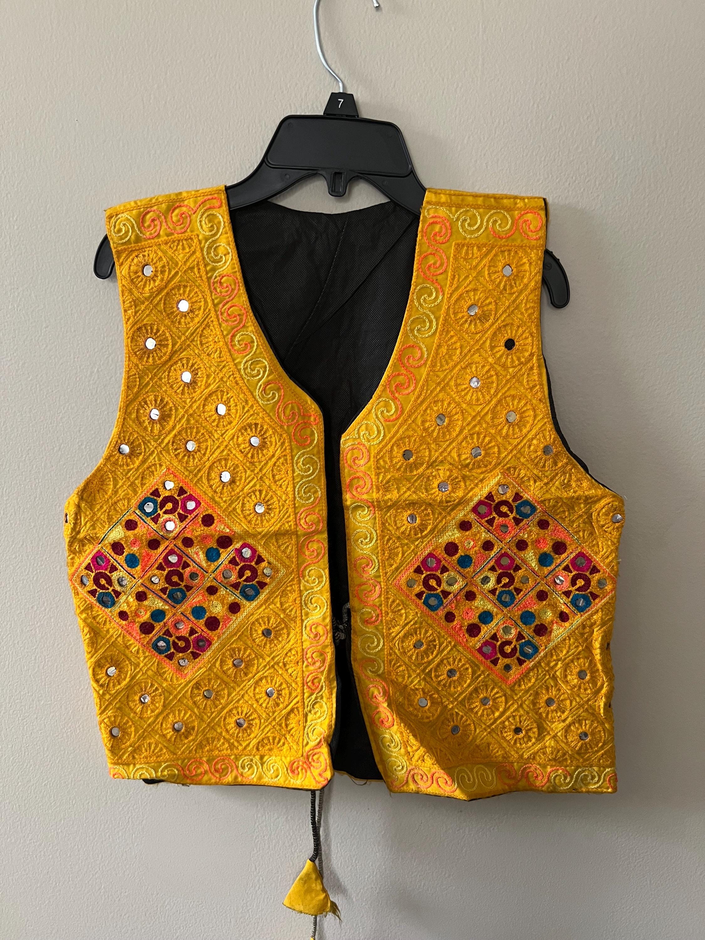 Jaipur Sunrise Vest – Hand-stitched Golden Embroidery - Etsy
