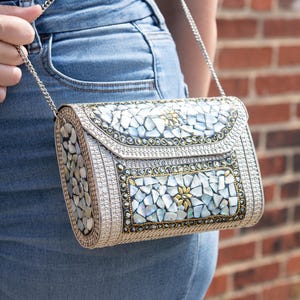 Golden Garden Mosaic Purse