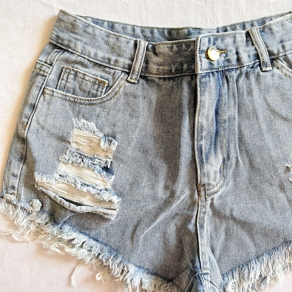 Elma high-waisted jean shorts