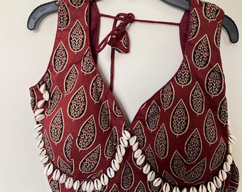 Autumn Petals Shellwork Top