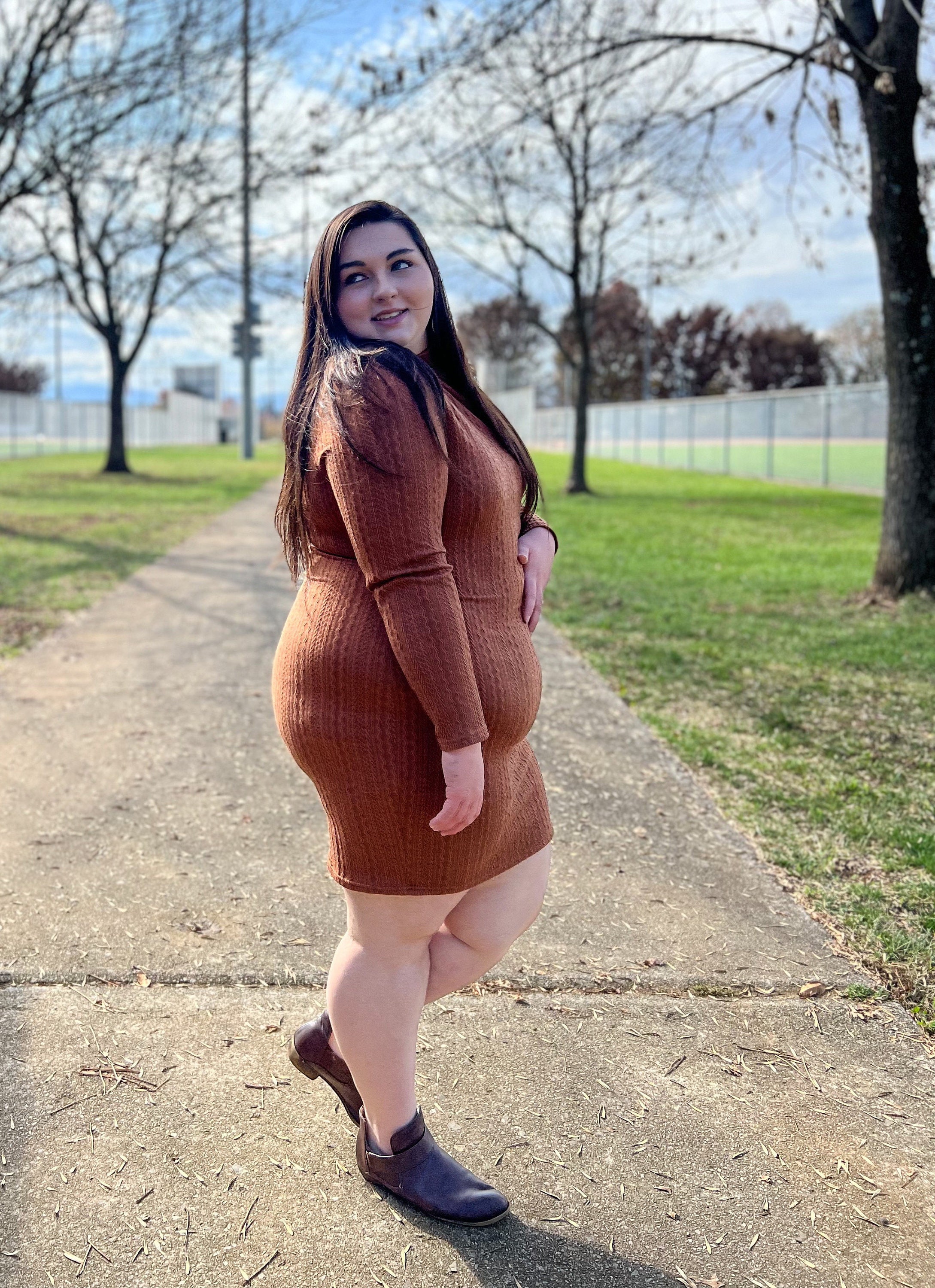 bodycon dress brown Bodycon COLLECTION Women's Rustic Brown Bodycon Wrap Midi Dress, XS main image 0