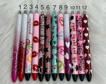 Valentine’s Day Glitter Pen | Heart Glitter Pen | Love Glitter Pen | InkJoy Glitter Pen | Personalized Pen