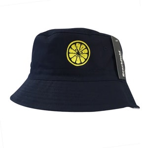 Navy LEMON Reni Hat Bucket Hat Roses Style