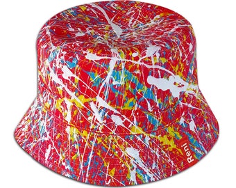 Elephant Stone Red Reni Multi Bucket Hat Pollock Roses Style