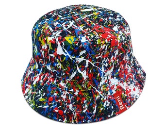 Classic DARK Multi Colour Reni Bucket Hat Pollock Roses Style - Etsy