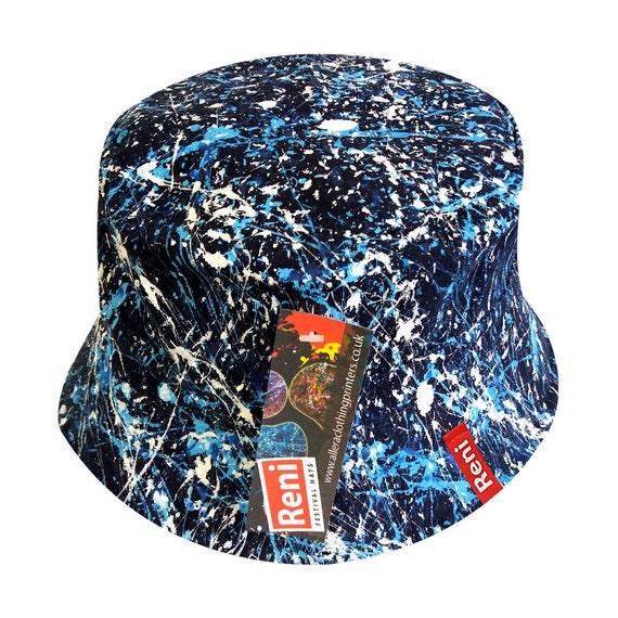 Blue Blends Reni Hat Bucket Pollock Roses Style