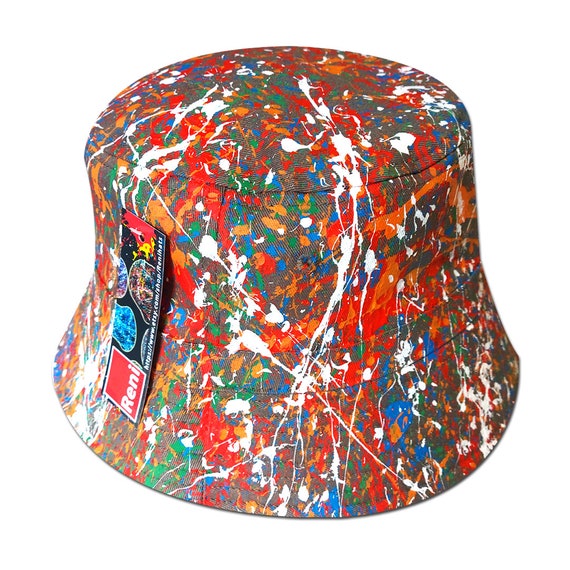 Ian Brown Stone Roses Reni Bucket Hat Khaki Multi Colour Reni Hat