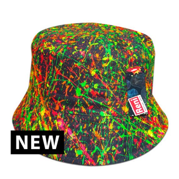 NEON ULTRA VIOLET Black Reni Bucket Hat 