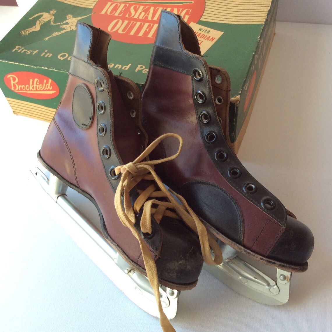 Ice Skates Vintage Ice Skates Retro Ice Skating Leather Skates Etsy