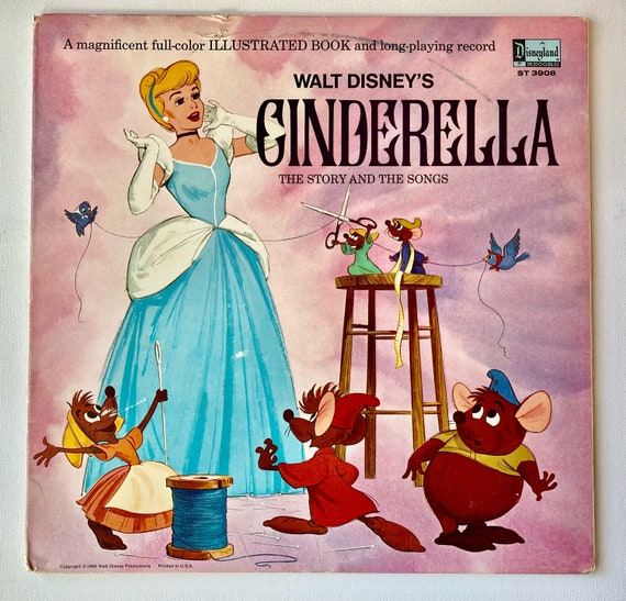 Vintage Disney CINDERELLA, the Story and the Songs, Vinyl LP