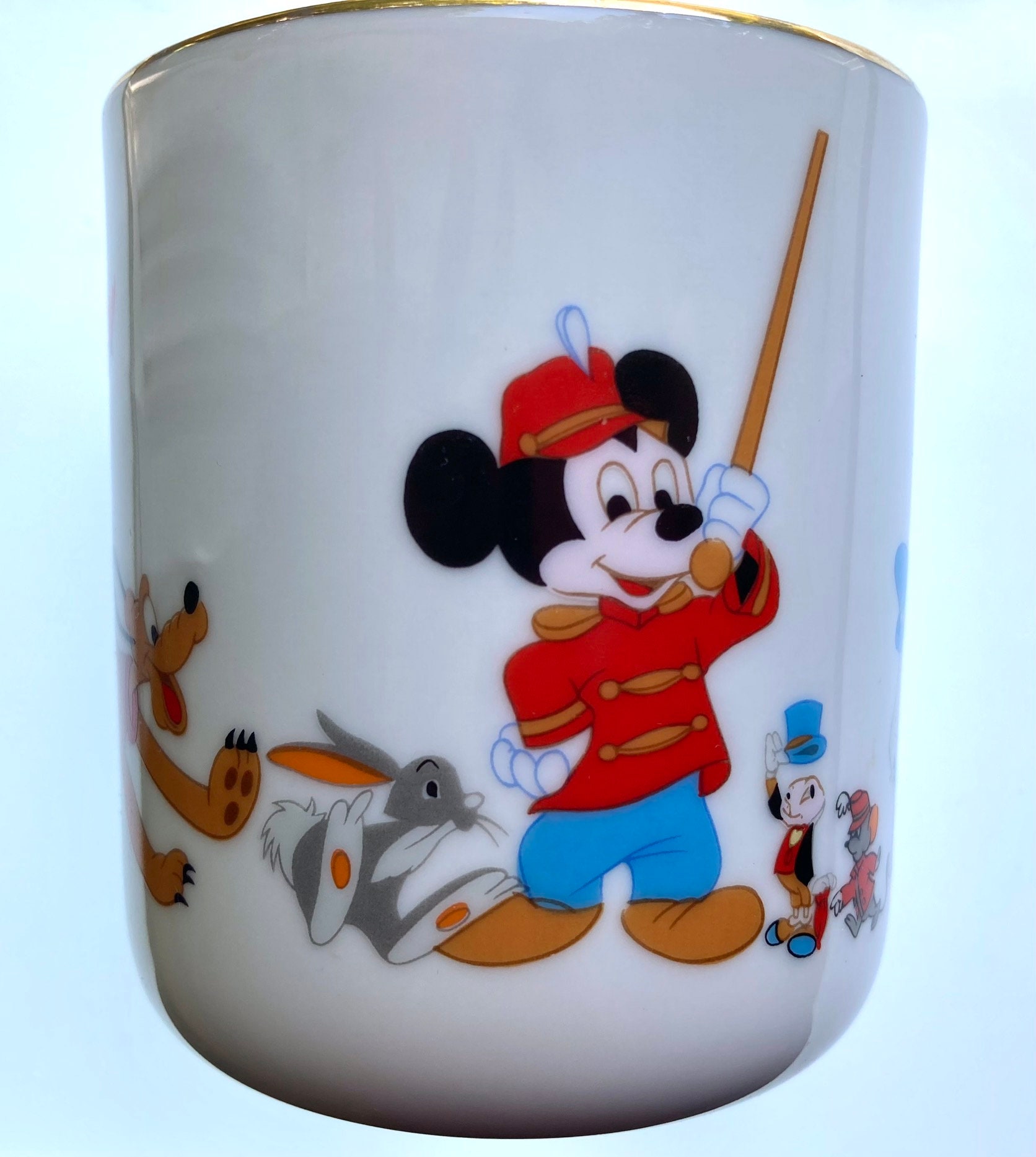 Vintage Disney Coffee Mug Cup 1960s Japan, Mickey, Pluto, Donald