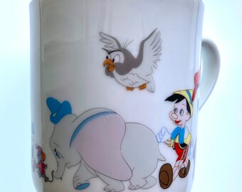 Vintage Disney Coffee Mug Cup 1960s Japan, Mickey, Pluto