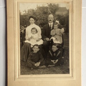 Antique Sepia Photograph Antique Photograph Family Photo ca. 1905, Victorian Family