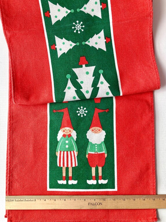 ヴィンテージ スカンジナビア クリスマス テーブルランナー - 84インチ