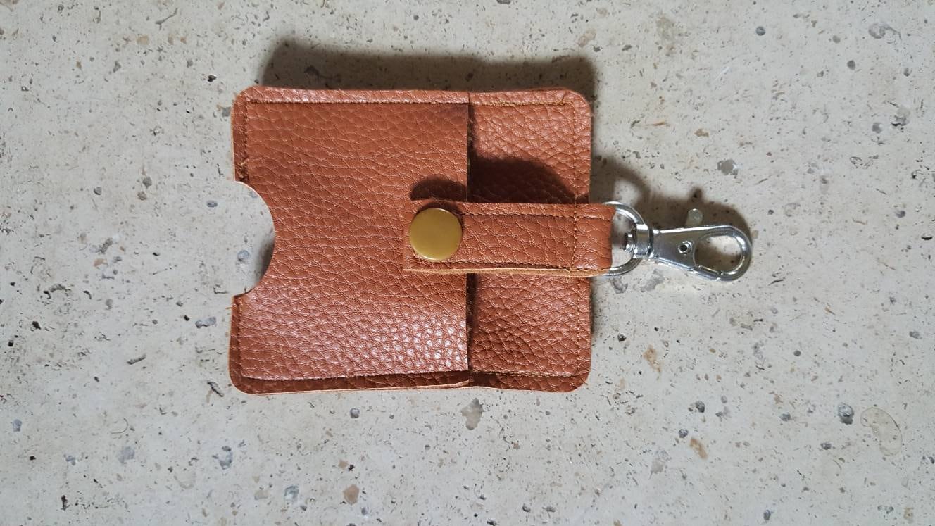 Faux leather hand sanitizer holder Etsy