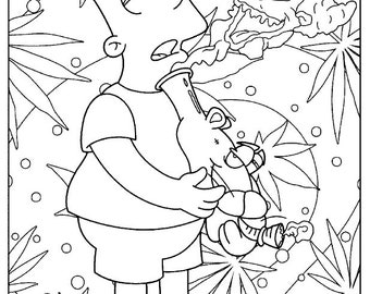 The Simpsons Stoner PDF Coloring Book Page 7-1 - Etsy