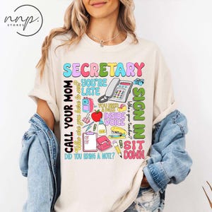 Secretary Back To School Shirt, First Day of School shirt, Cute Shirt Gift for School Secretary, School Receptionist Shirt,Admin Squad Shirt