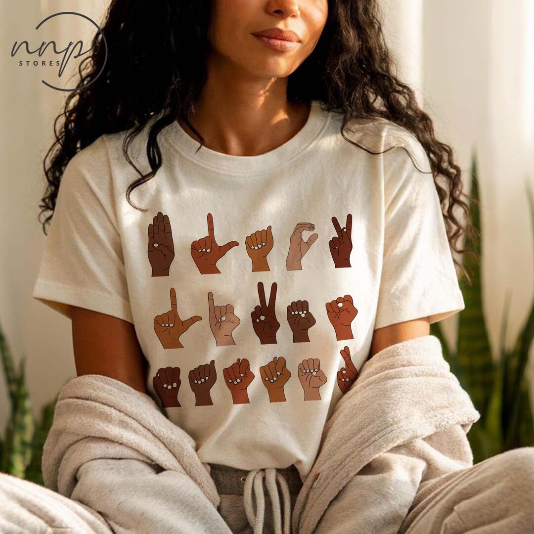 Hand Sign Black Lives Matter Shirt, ASL Language Hoodie, Equality ...