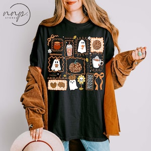 Sudadera con capucha de Halloween con temática espeluznante Comfort Colors®, camiseta del Día de Muertos, camiseta latina espeluznante, conchas mexicanas, camiseta espeluznante