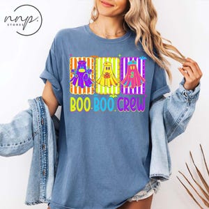 Comfort Colors® Boo Boo Crew Halloween Nurse Neon shirt, Spooky Nurse shirt, Halloween Nurse Shirt, Women Nurse Gift, Spooky Season tee