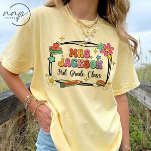 Comfort Colors® Personalized Teacher shirt, Teacher Supplies Shirt, Back to School Shirt, Custom Teacher Shirt, Teachers Gift