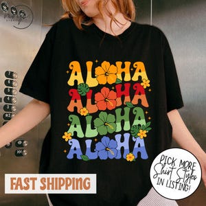 Comfort Color Aloha Hawaiian Summer Vacation shirt, Hawaii Family Vacation Shirt, Aloha Shirt,Hawaii Trip Tee,Aloha Shirt,Girls Summer Shirt