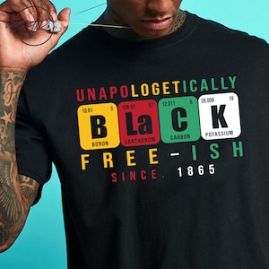 Comfort Colors® Entschuldigend schwarz, free-ish 1865 Juneteenth Hemd, Schwarzes Frauenhemd, seit 1865, Schwarze Macht, Schwarze Freiheit, Afroamerikaner