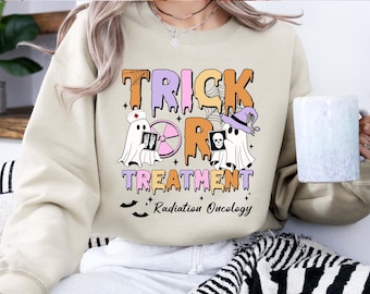 Süßes oder Saures Strahlentherapie Onkologie Shirt, Halloween Xray Tech Ghost Shirt, Rad Tech Shirt, Strahlentherapeut T-Shirts, Radiologie Sweatshirt