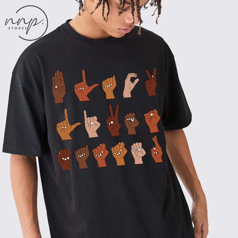 Hand Sign Black Lives Matter Shirt, ASL Language Hoodie, Equality ...