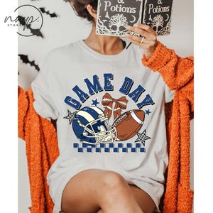Comfort Colors® Football Game Day shirt, Football Season shirt, Football Bow shirt, Football Mom, Fall Football, Football Season tee, Sports