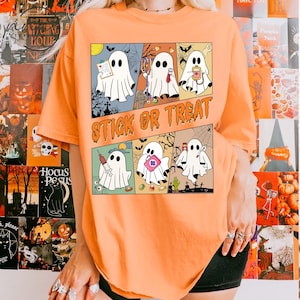 Comfort Colors® Stick Or Treat Spooky Nurse Halloween shirt, Halloween Nurse Sweatshirt, Boo Boo Crew, Women Nurse Gift, Spooky Season shirt