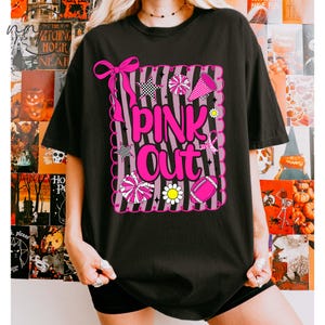 Comfort Colors® Coquette Football Pink Out Shirt, Breast Cancer Awareness Shirt, Football Pink Ribbon Shirt,Breast Cancer Coquette Bow Shirt