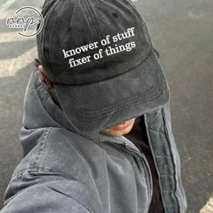 Embroidered Knower of Stuff Fixer of Things Dad Hat, Father’s Day Hat, Handyman Dad Hat, Gift for Husband
