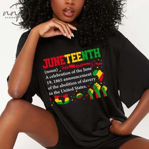 Komfort Farbe Juniteenth 1865 DefinitionT-Shirt, Blackity, Juni, Black Lives Matter, 1865 Afro America Hemd, Junineteenth Map T-Shirt