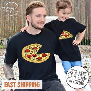 Pizza and Pizza Slice Daddy and Me T-shirt, Dad Baby Matching Shirts, Fathers Day Dada Outfit, Dad Son Shirt, Dad Girl Tee, Funny shirts