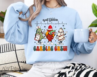 Hapwalyn Cardiology Crewneck Sweatshirt - Funny Cardiologist & Cardiac Nurse Gift Shirt For Women