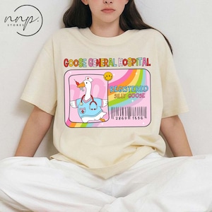 Camiseta com cartão de enfermeira registrada Comfort Colors® Funny Nurse Goose, camiseta Funny Nurse Goose, enfermeira registrada Coquette, enfermeira praticante engraçada