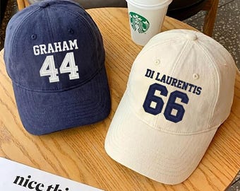 Embroidered Briar University Graham 44 Dad Hat, Di Laurentis 66 Off Campus Series Bookish Hat, Hockey Romance Baseball Hat, Custom Hat