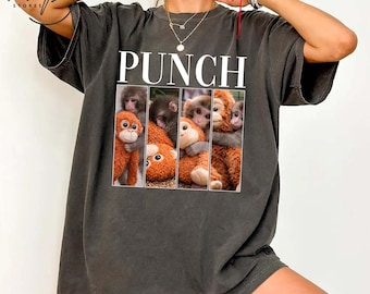 Comfort Colors® Punch The Monkey T-shirt, Stay Strong Little Punch Shirt, Animal Lover Hoodie, Team Punch Sweatshirt