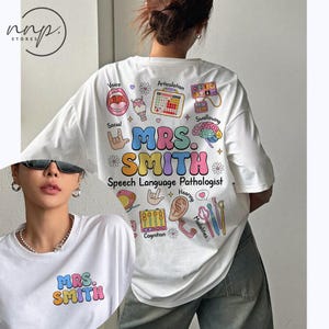 Shirt Comfort Colors® Custom SPL spraaktaal patholoog, retro groovy shirt, gepersonaliseerd SLP-shirt, cadeau logopedist, SLPA-shirt