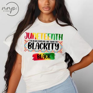 Komfort Farbe Juniteenth 1865 Ich bin jeden Tag schwarz, aber heute bin ich schwarz, Juni, schwarz lebt Matter, 1865 Afro Amerika, Junineteenth Map tee