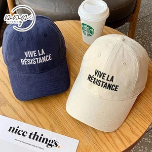 Embroidered Vive La Resistance Hat, Custom Political Baseball Cap, Feminist Empowering Hat