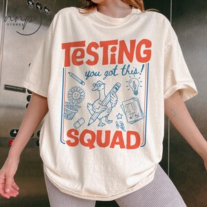 Comfort Colors® Test Day Testing Squad Silly Goose T-shirt, söt skoltestning, preppy Proctor lärarexamenströja