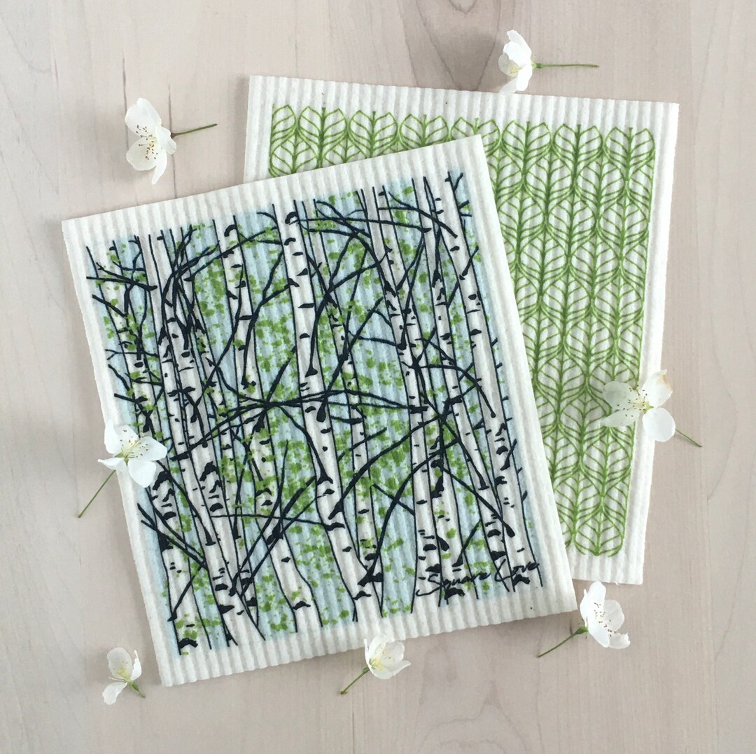 Birch Duo Swedish Dishcloth Sponge Cloth Smell Free Reusable