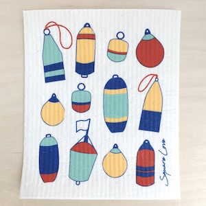 Lavette suédoise de bouées | Chiffon éponge | Sans odeur | Essuie-tout écologique réutilisable | Souffrez-vous pour le cadeau de Noël de Noël| Carte de voeux